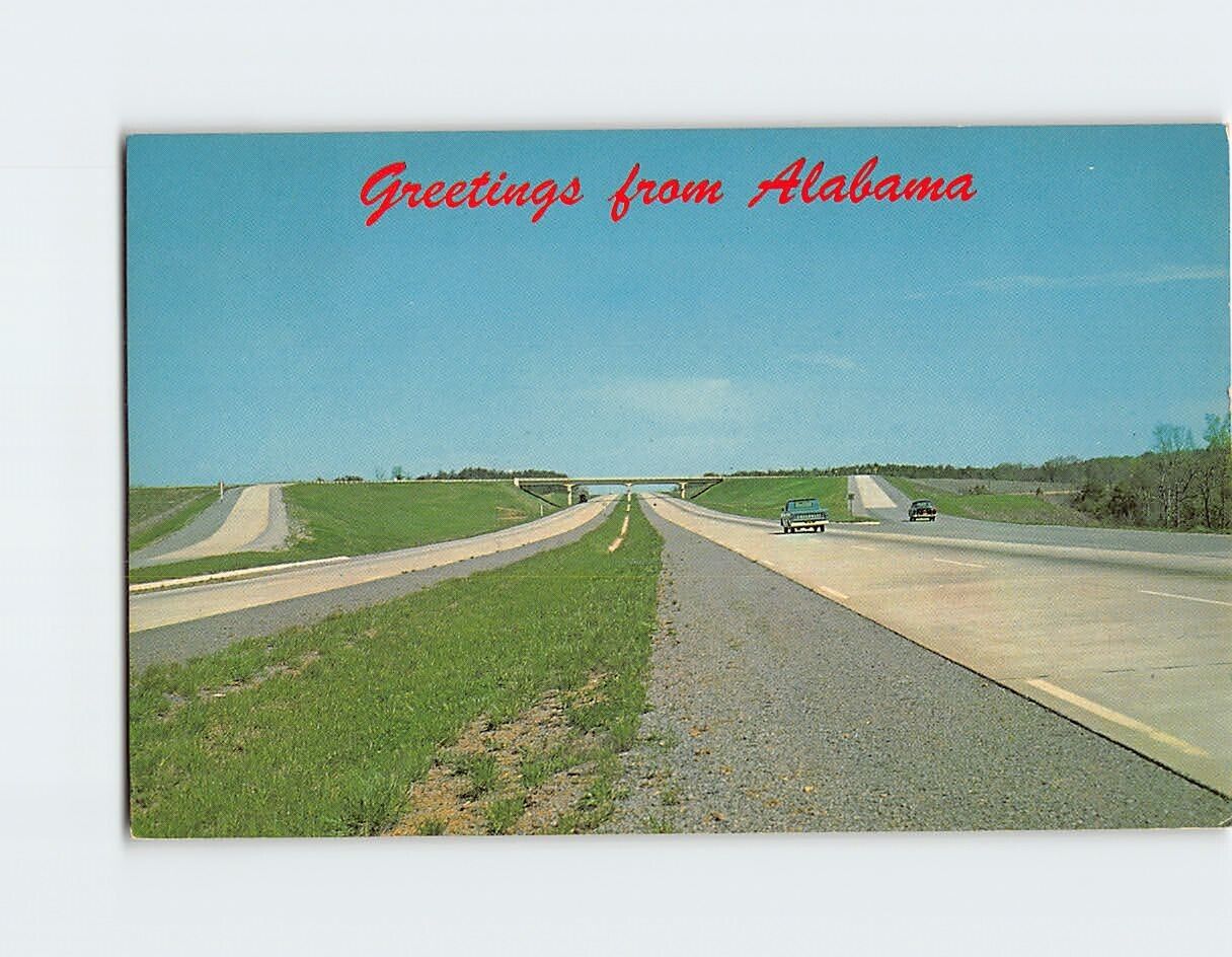 Postcard Fine New Highways Greetings from Alabama USA
