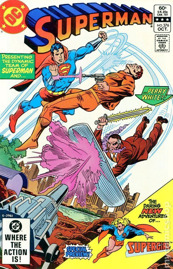 Superman #376 FN- 5.5 1982 Stock Image Low Grade