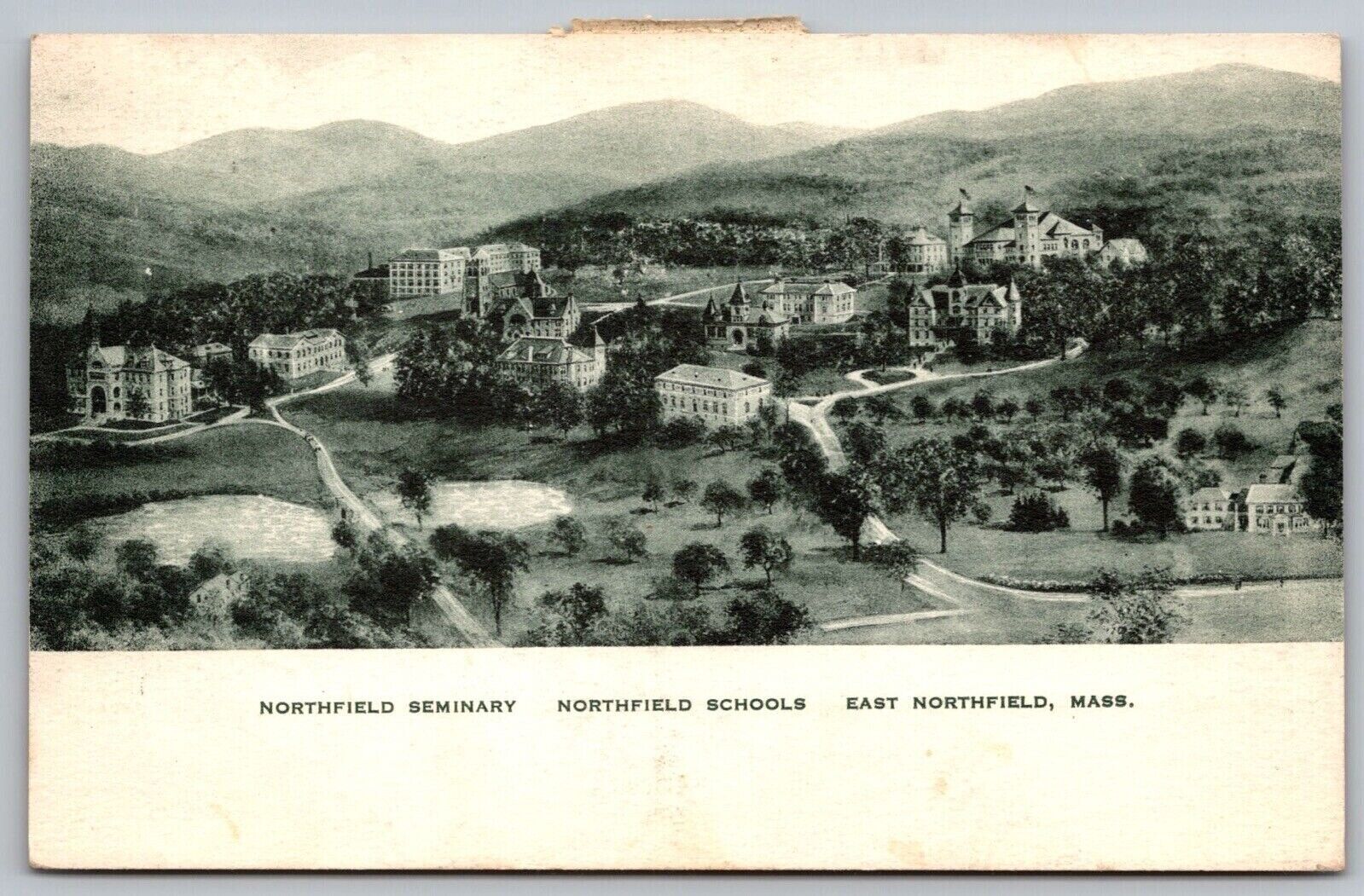 Northfield Seminary Northfield Schools East Northfield Ma Massachusetts Postcard