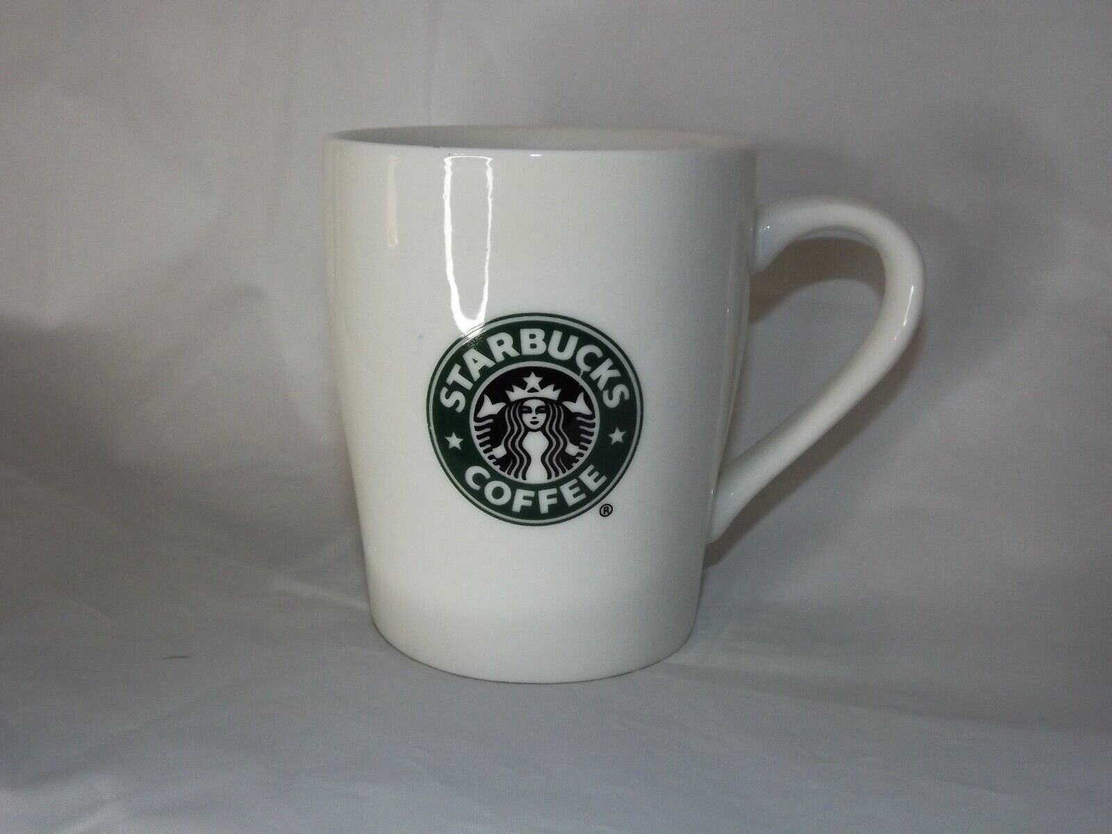 Starbucks 2007 Classic Siren Nautical Mermaid Logo White Flared Coffee Mug 8 oz