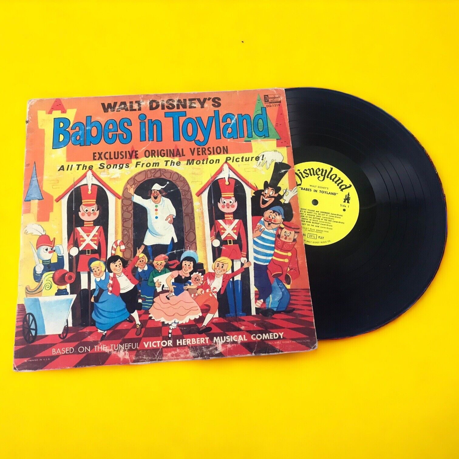 1961  Walt Disney BABES IN TOYLAND Original Version 33 1/3 RPM Vinyl Record