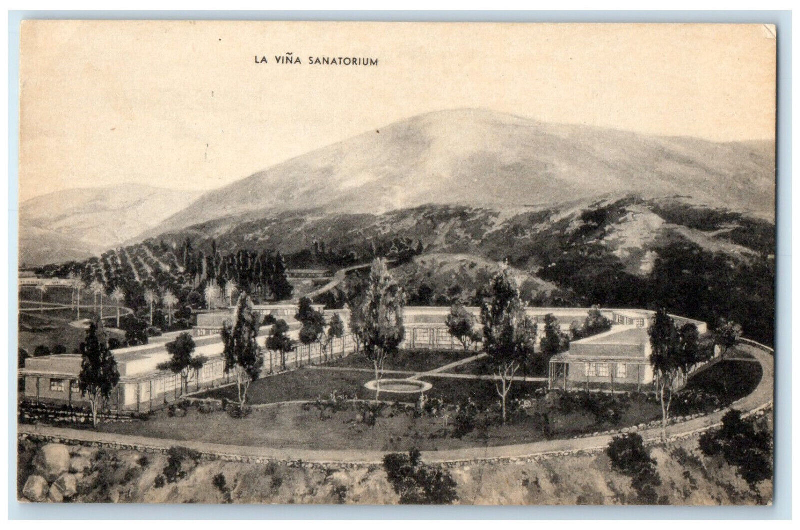 c1910 La Vina Sanatorium Altadena California CA Antique Unposted Postcard