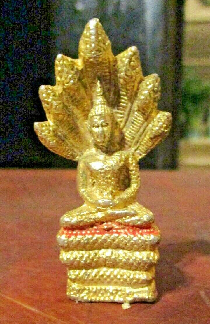 Vintage Miniature Brass Bronze Nepali Meditation Buddha Figure Great Details