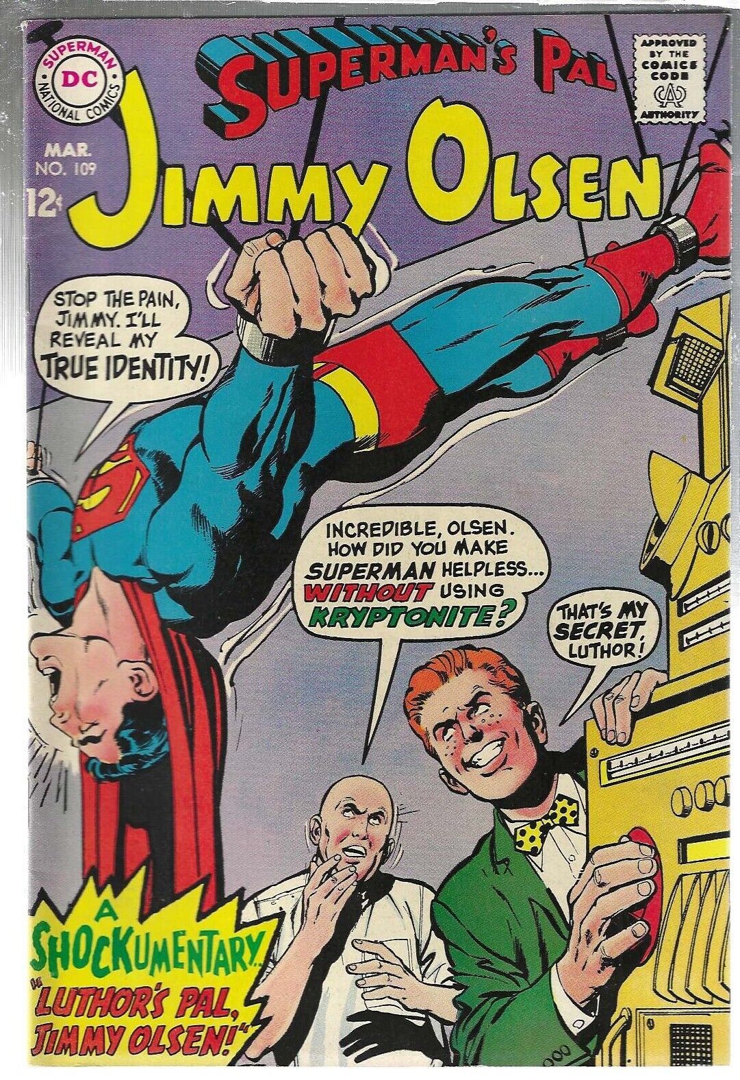 SUPERMAN'S PAL JIMMY OLSEN #109 DC COMICS 1968 NEAL ADAMS COVER VF- HTF GEM