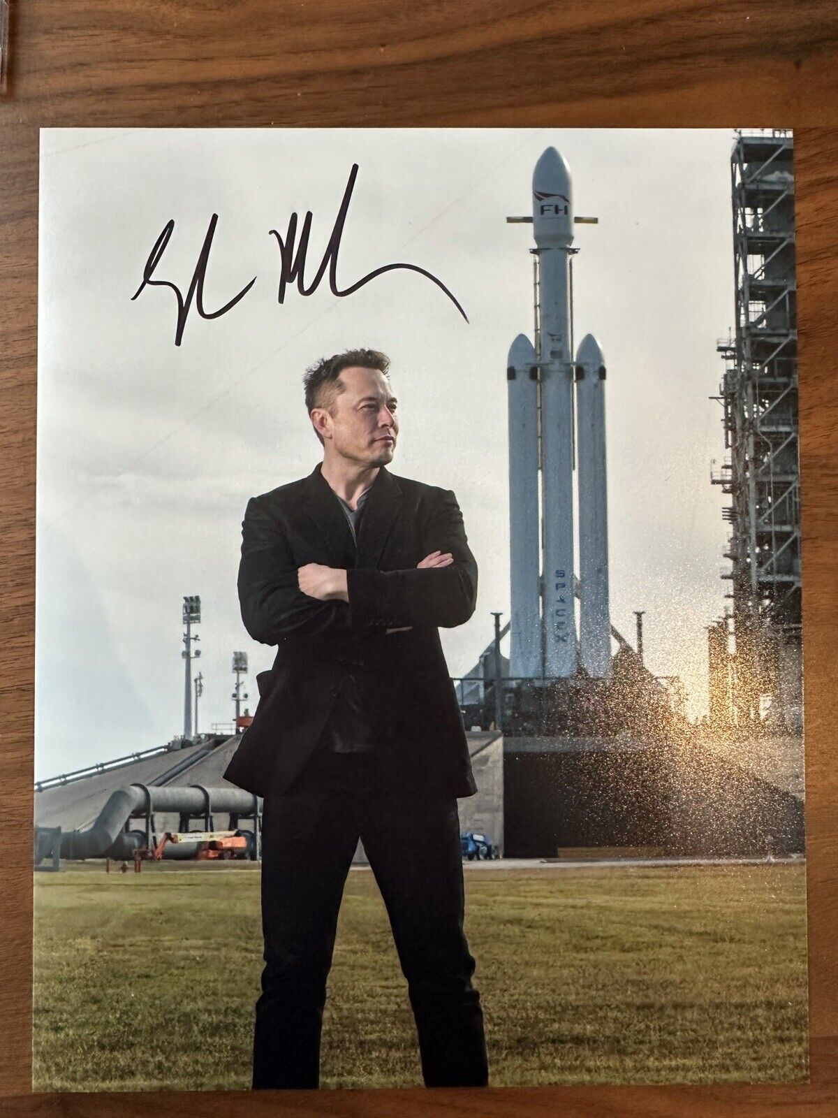 TESLA SpaceX FOUNDER CEO ELON MUSK Autographed 8x10 PHOTO With COA