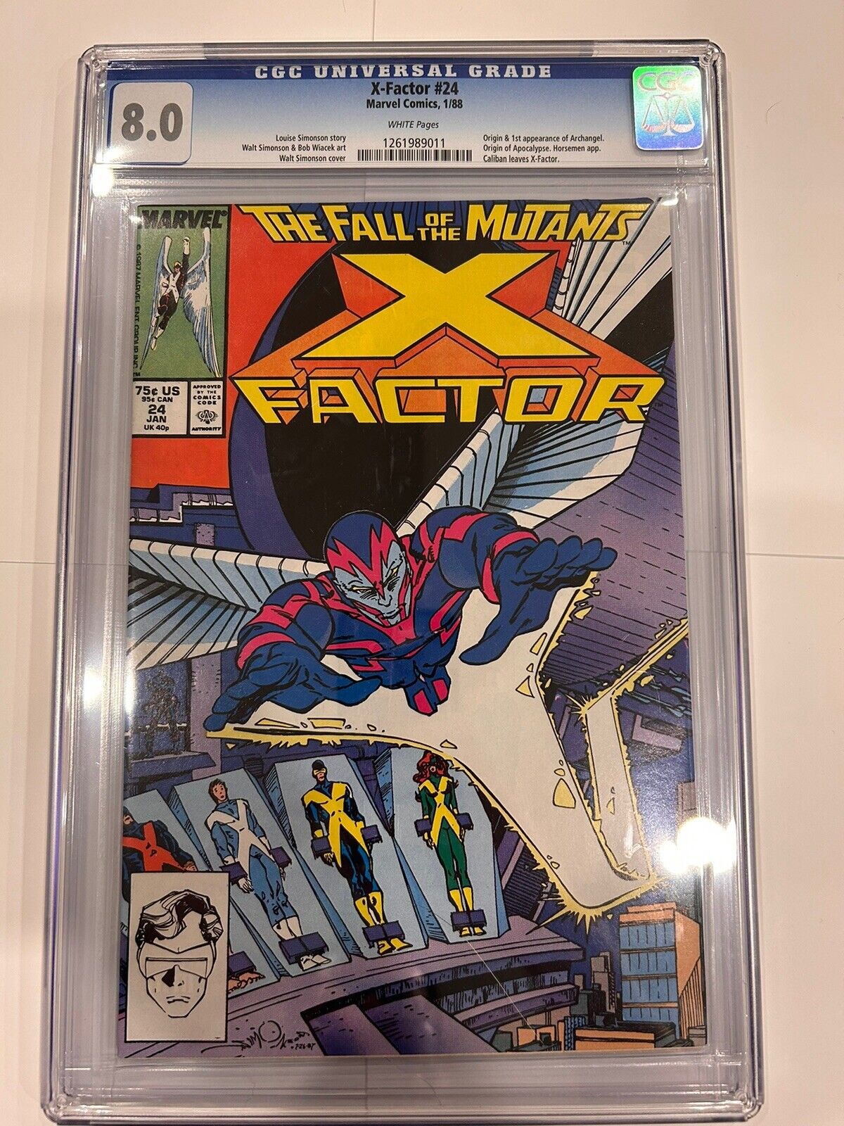 X-Factor #24 1st Appearance of Archangel CGC 8.0 WP