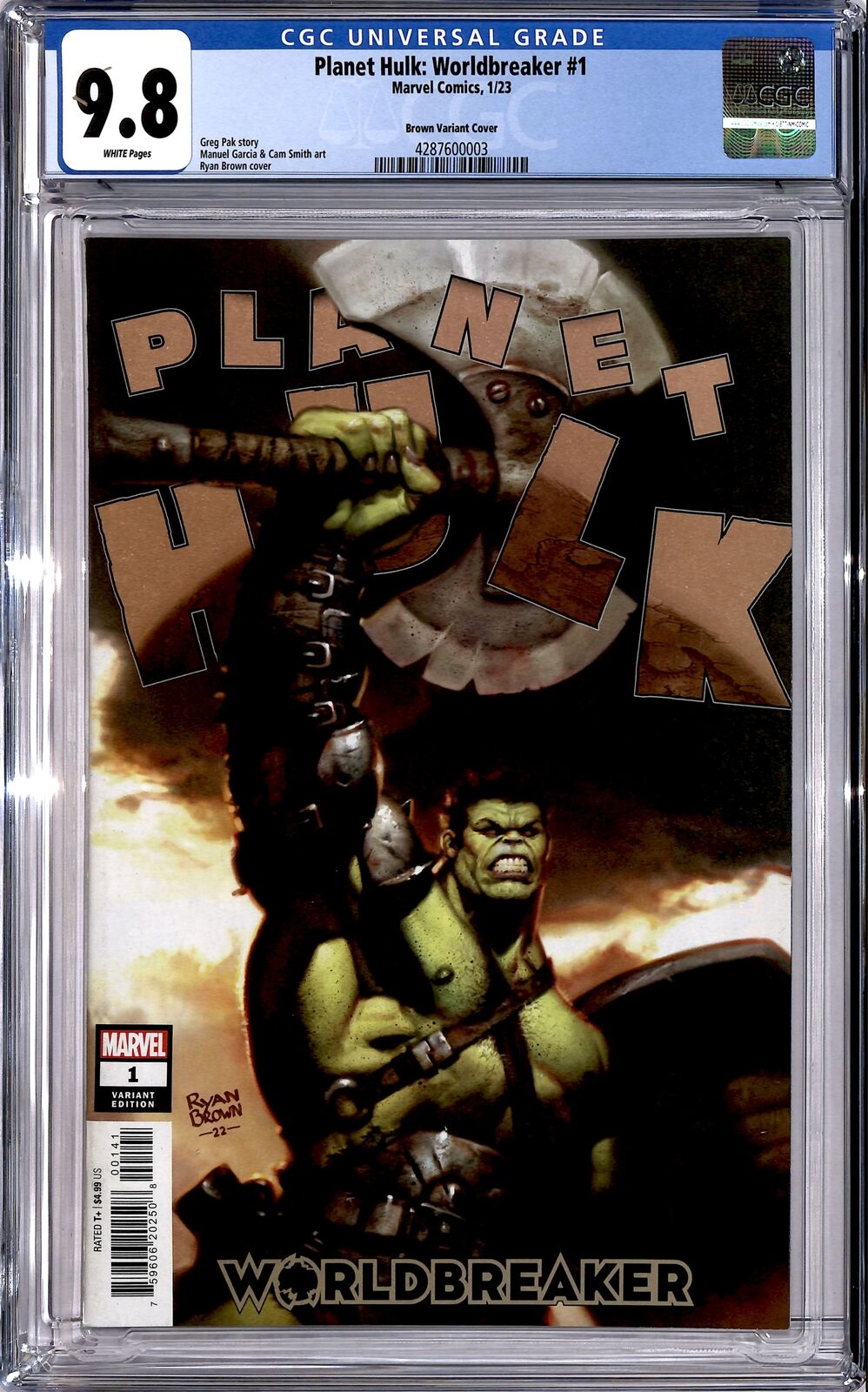 2023-24 Marvel Comics Planet Hulk: Worldbreaker Brown Variant Cover CGC 9.8 #1