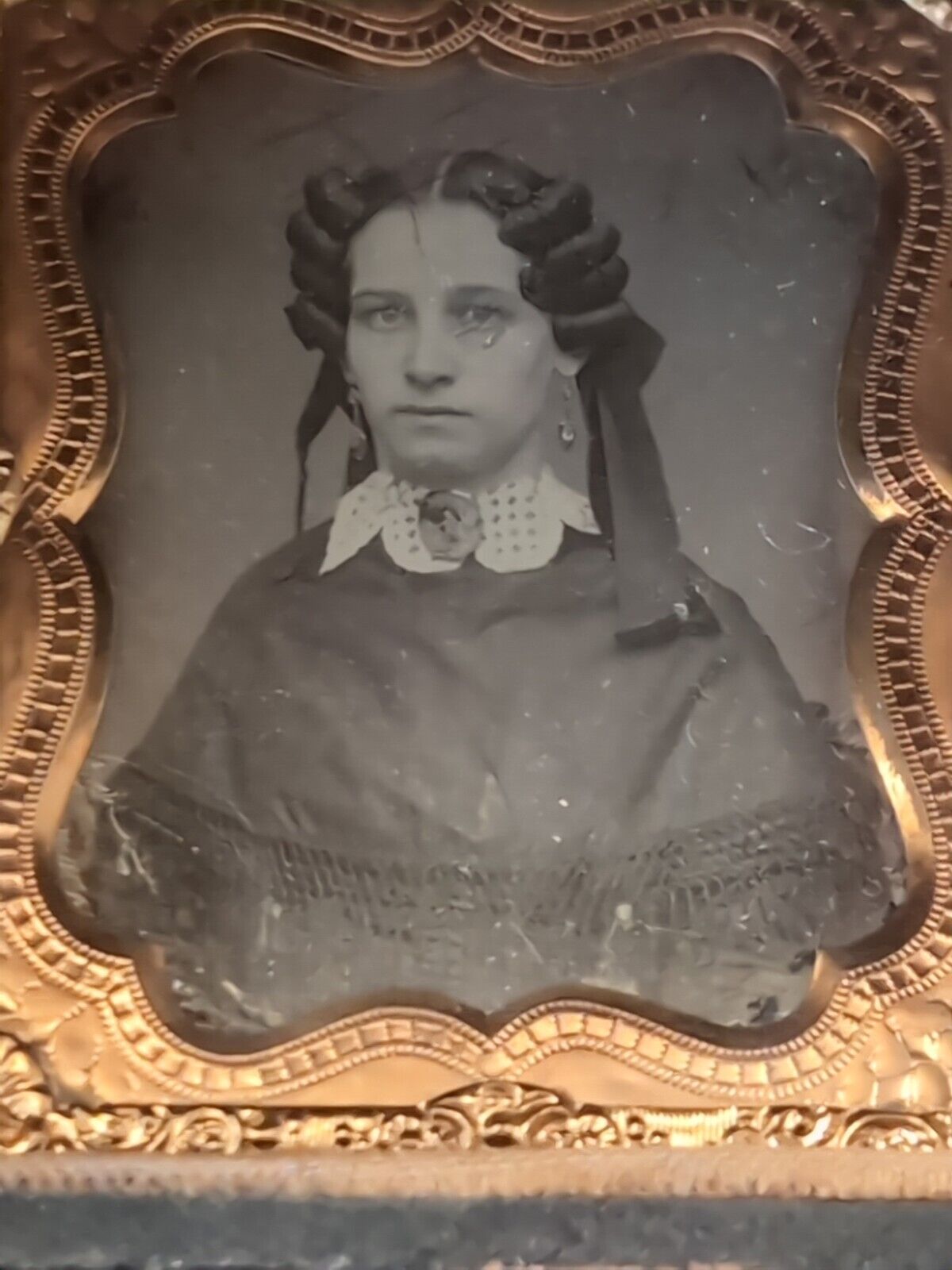 Young Woman Daguerreotype Dag Ninth Plate American Photograph Antique 19th C