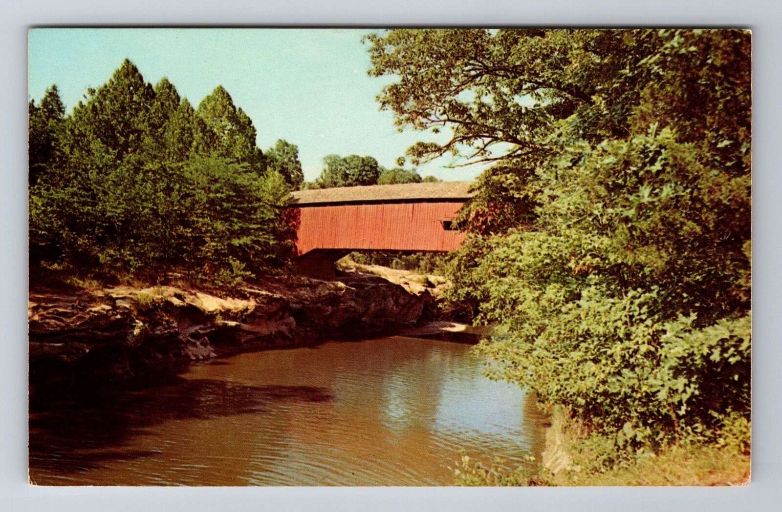 Rockville IN-Indiana, Turkey Run St Park, Covered Bridge, Vintage Postcard