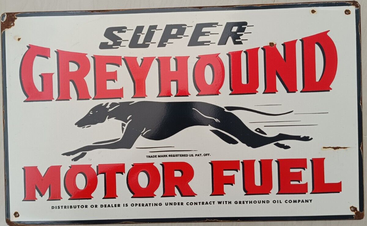 Super Greyhound Motor Fuel, Gas NEW Metal Sign 30Cm x 50Cm Steel Plate
