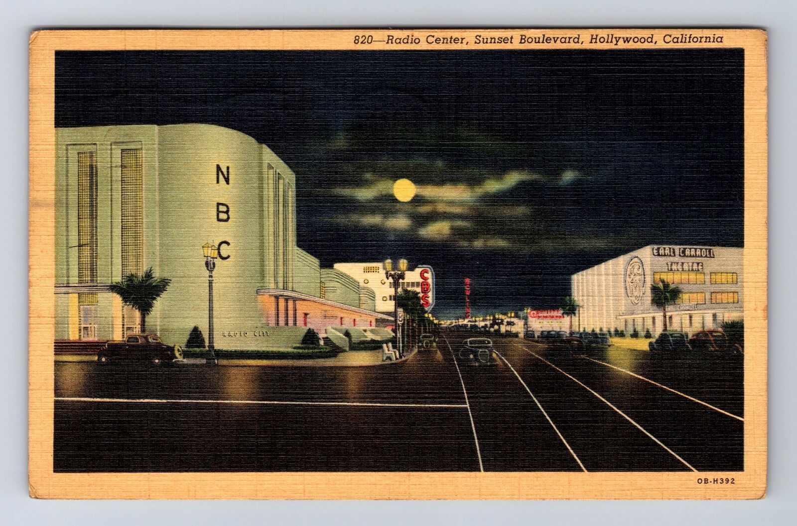 Hollywood CA-California, Radio Center, Sunset Boulevard, Vintage c1911 Postcard