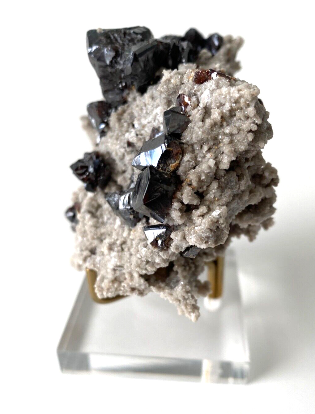 Lustrous Sphalerite Crystals on Dolomite Matrix from Elmwood