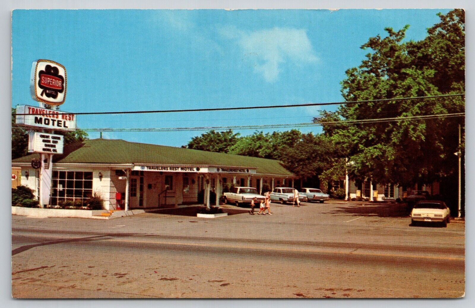 Postcard TN Nashville Travelers Rest Motel Classic Cars UNP A33