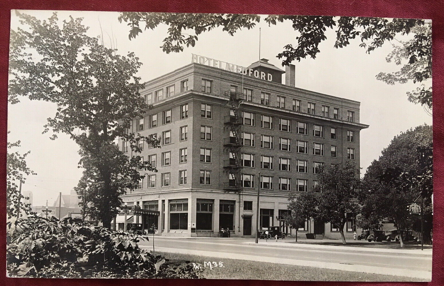 RPPC Hotel Medford, Medford, Oregon OR Real Photo Postcard 1937