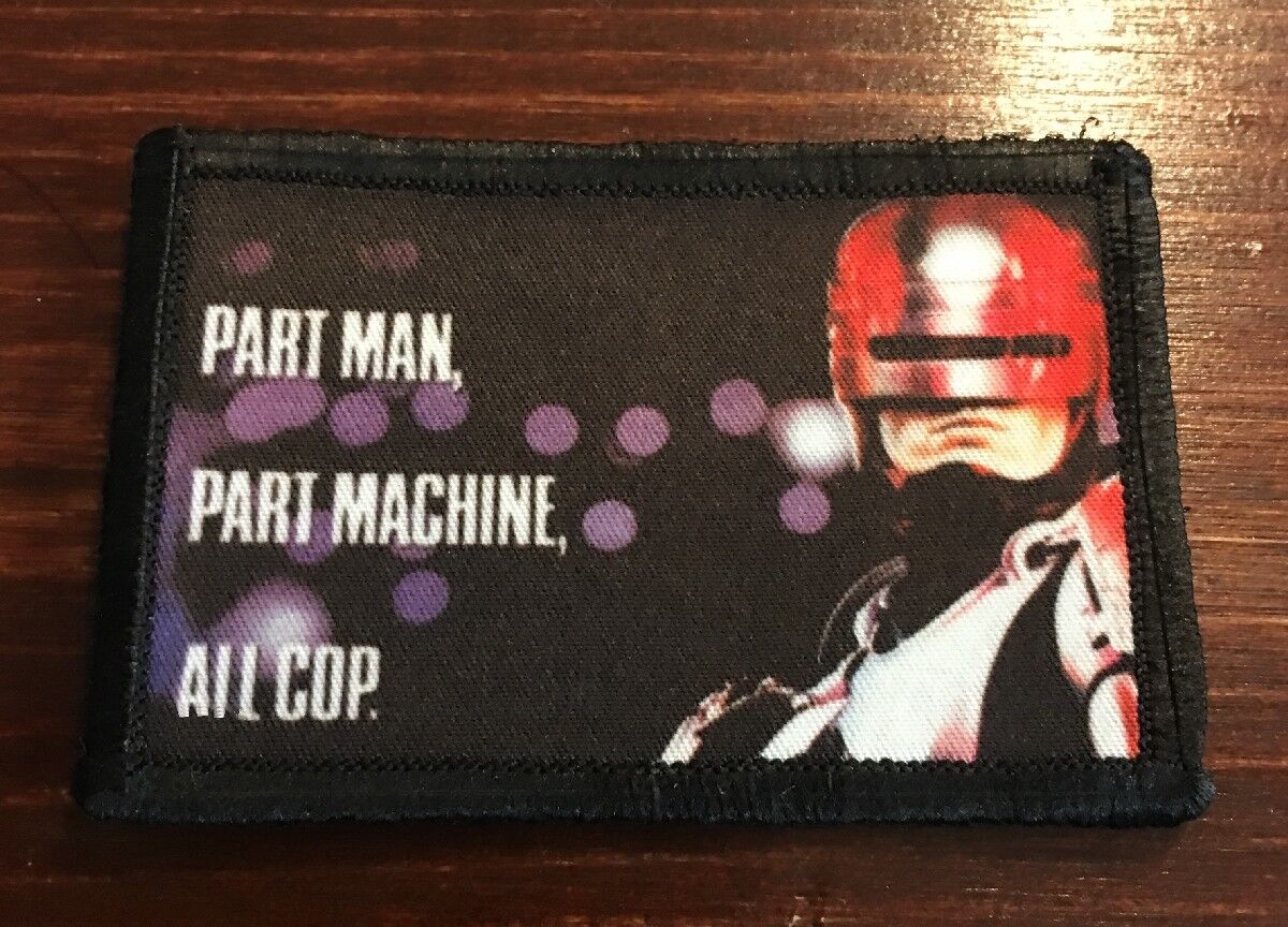 RoboCop Movie Poster  Morale Patch Funny Tactical Military USA flag Hook Badge
