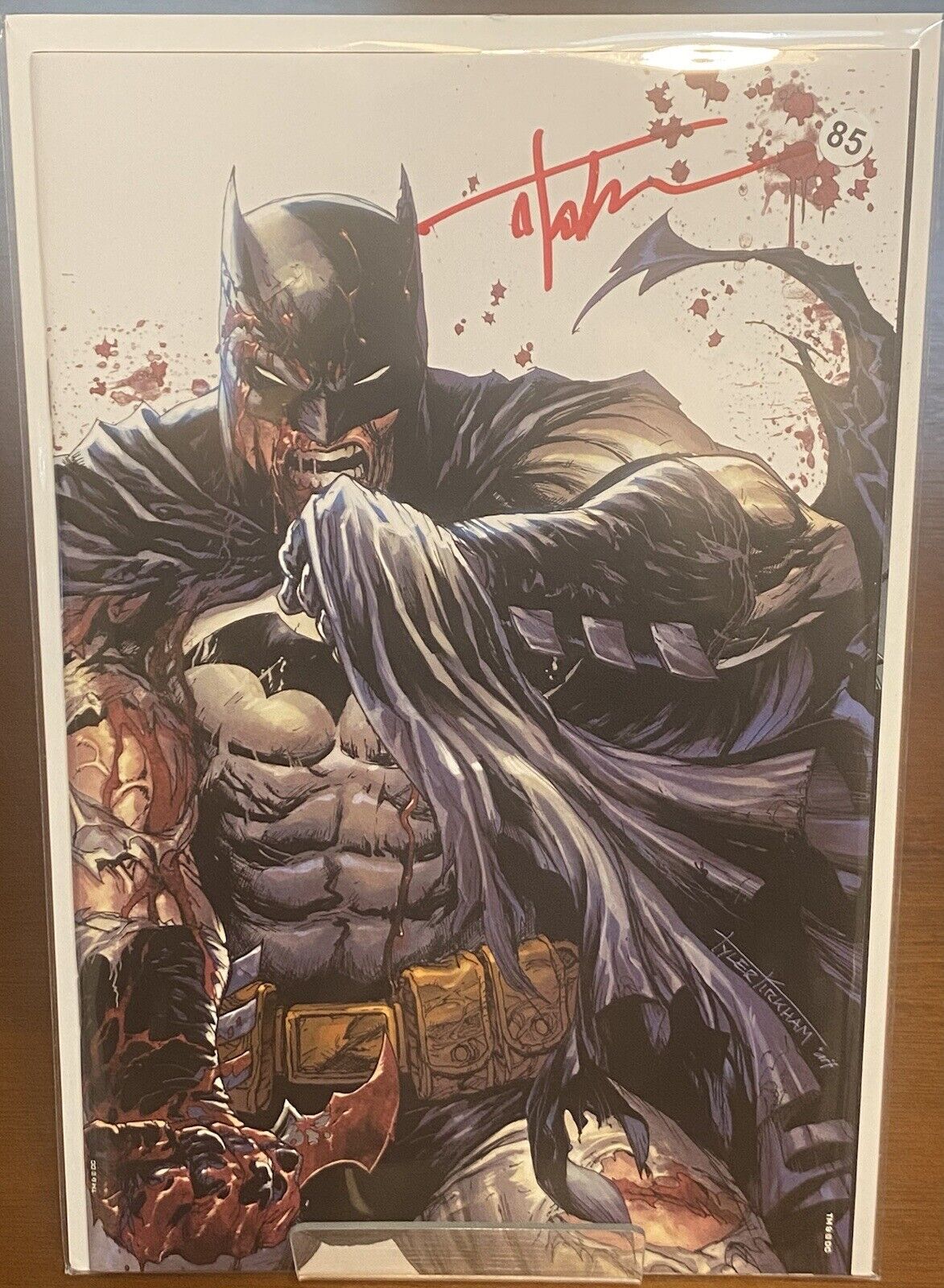 Batman #136 Battle Damage SDCC SIGNED by Tyler Kirkham with COA
