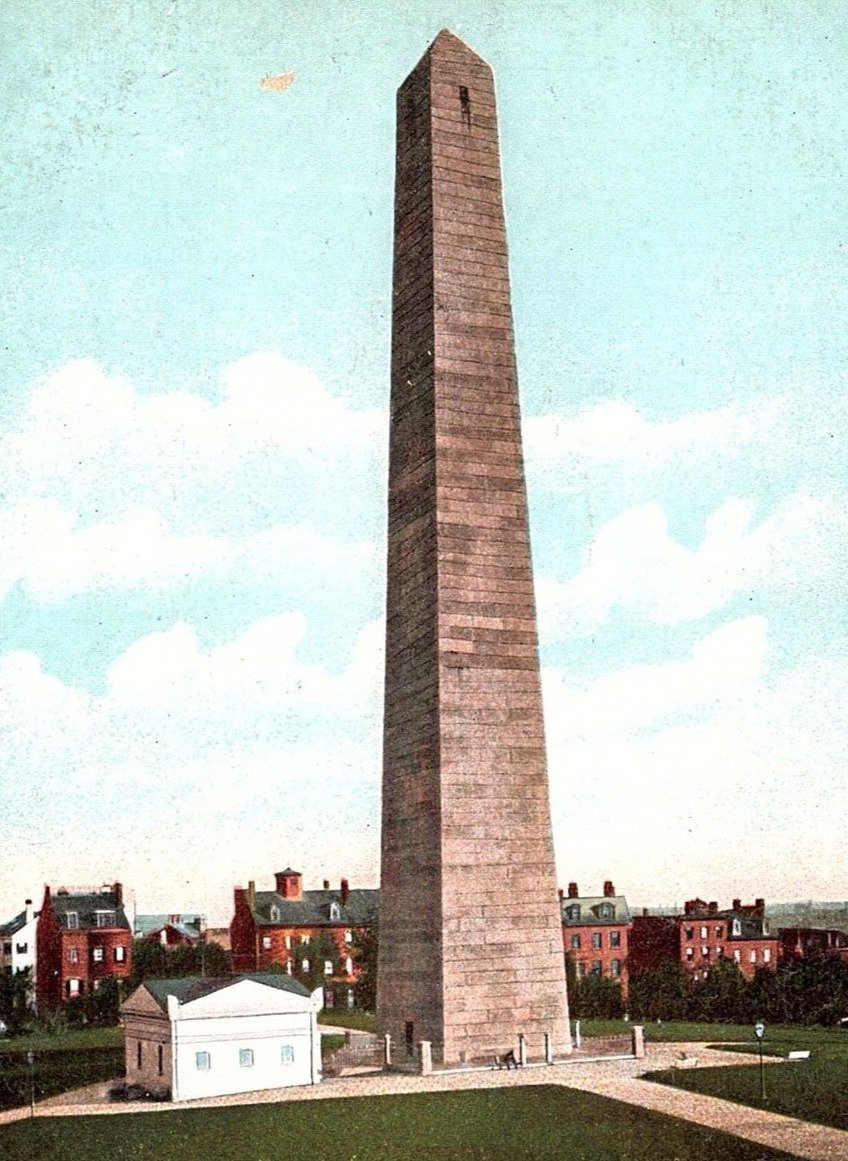 Massachusetts, Bunker Hill Monument , Boston  MA. c1910 Vintage Postcard