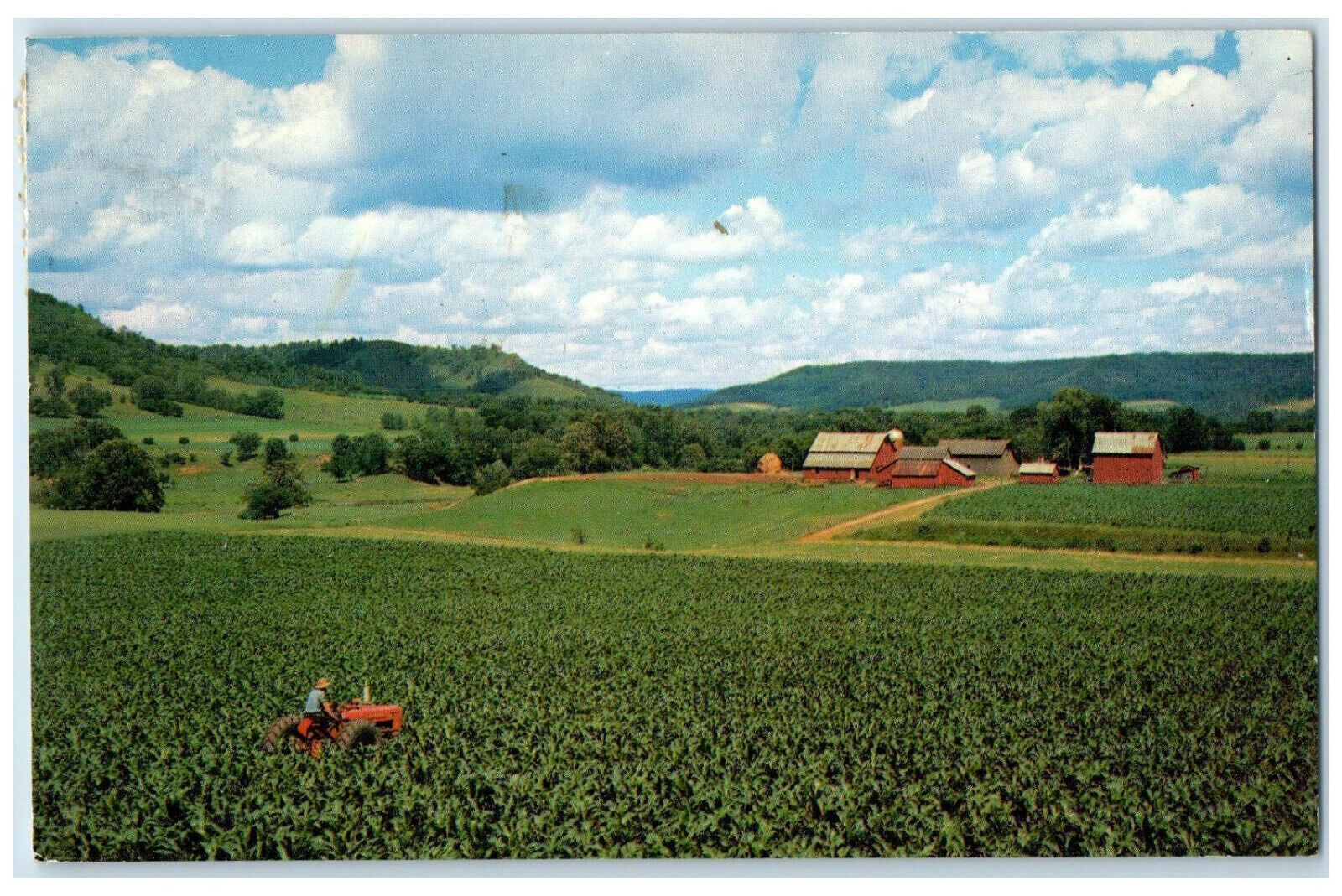 1971 Lush Farm Land Champaign-Urbana Illinois IL Vintage Posted Postcard