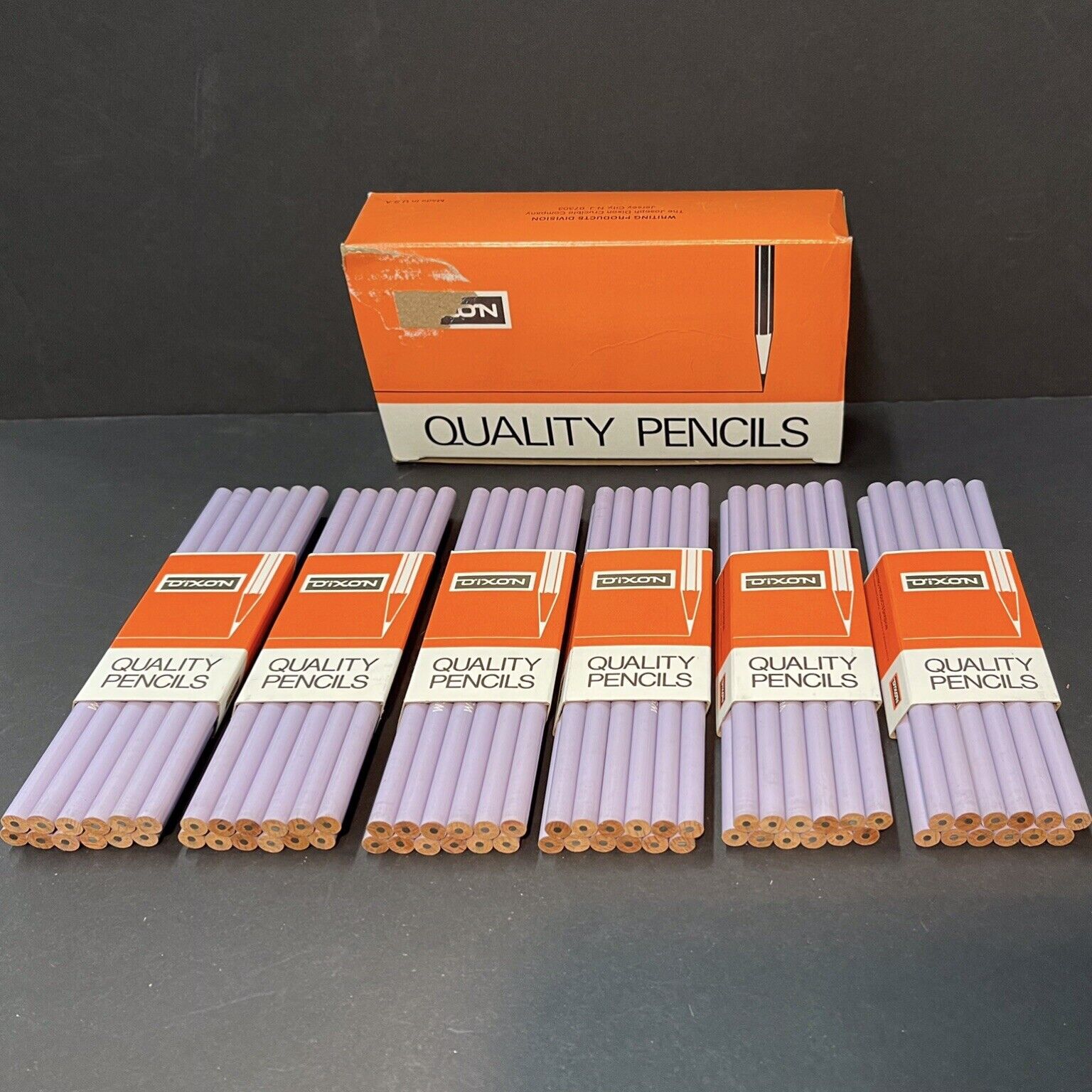DIXON Quality Pencils 6 Doz. Med Soft Untipped 490 Stenographer USA Walnut 