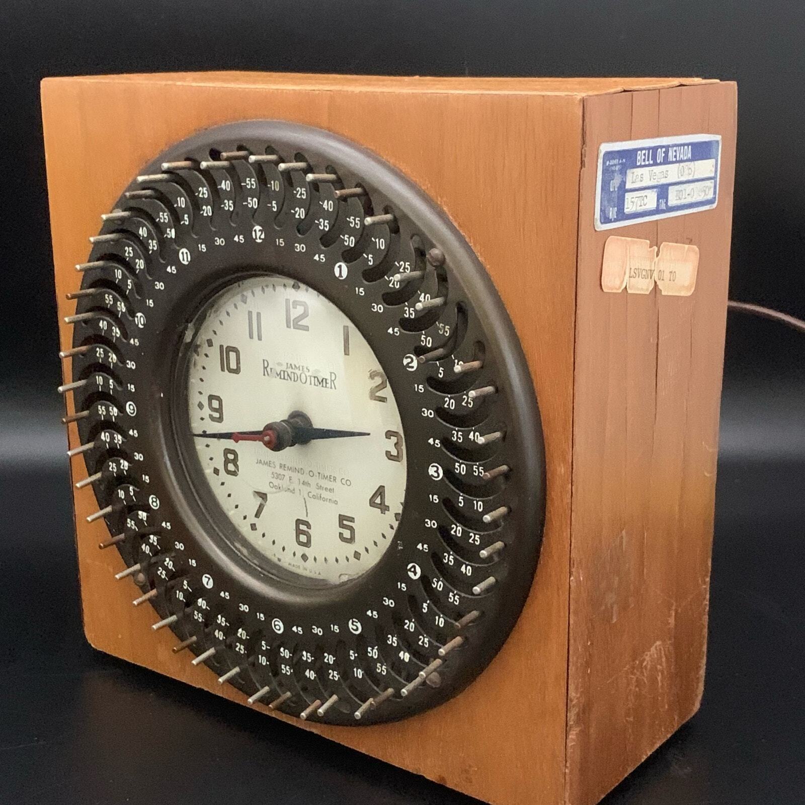 Vintage James Remind O Timer Table Shelf Alarm Clock USA