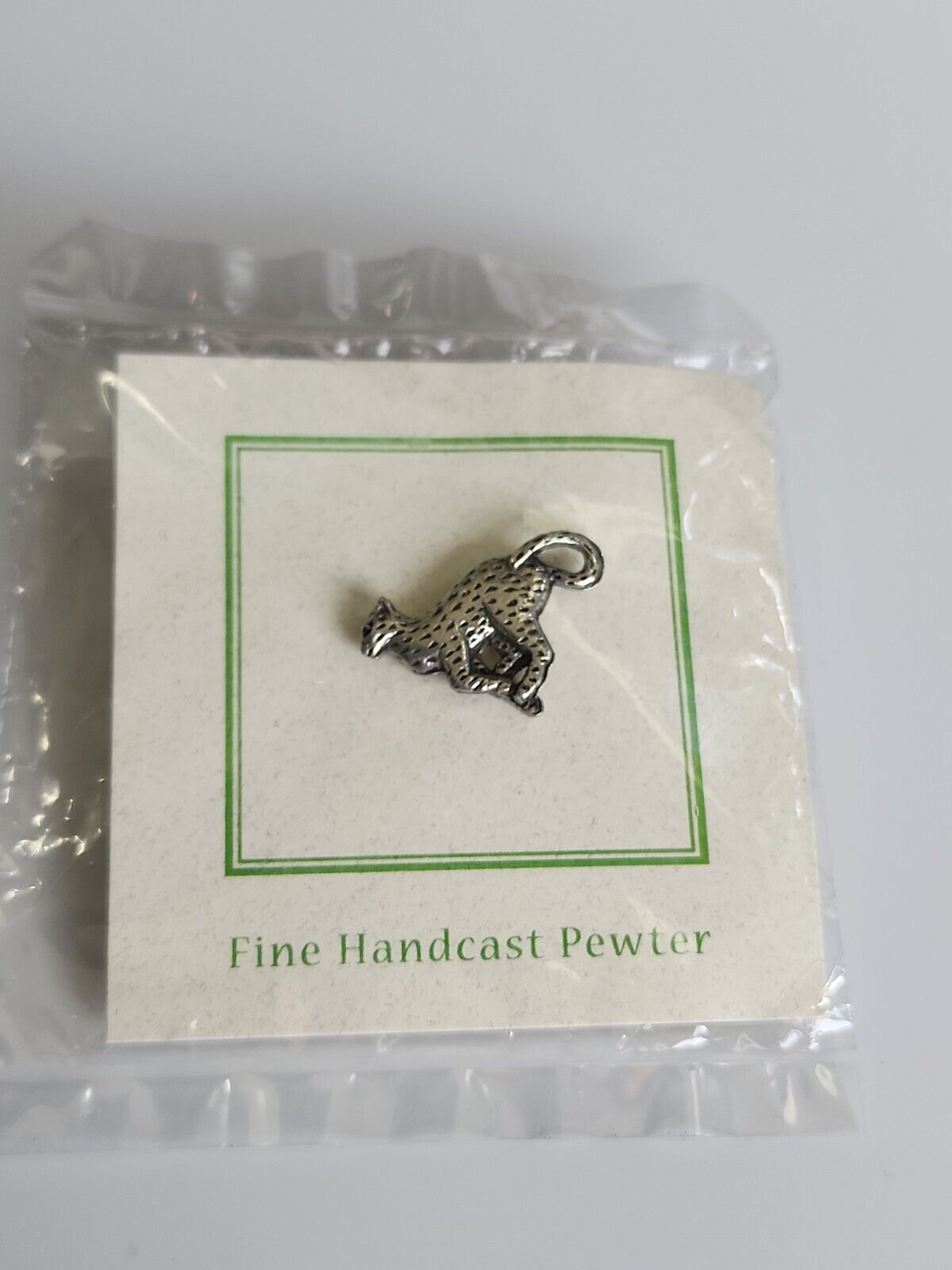 Cheetah Lapel Pin Fine Handcast Pewter by Jim Clift 2005