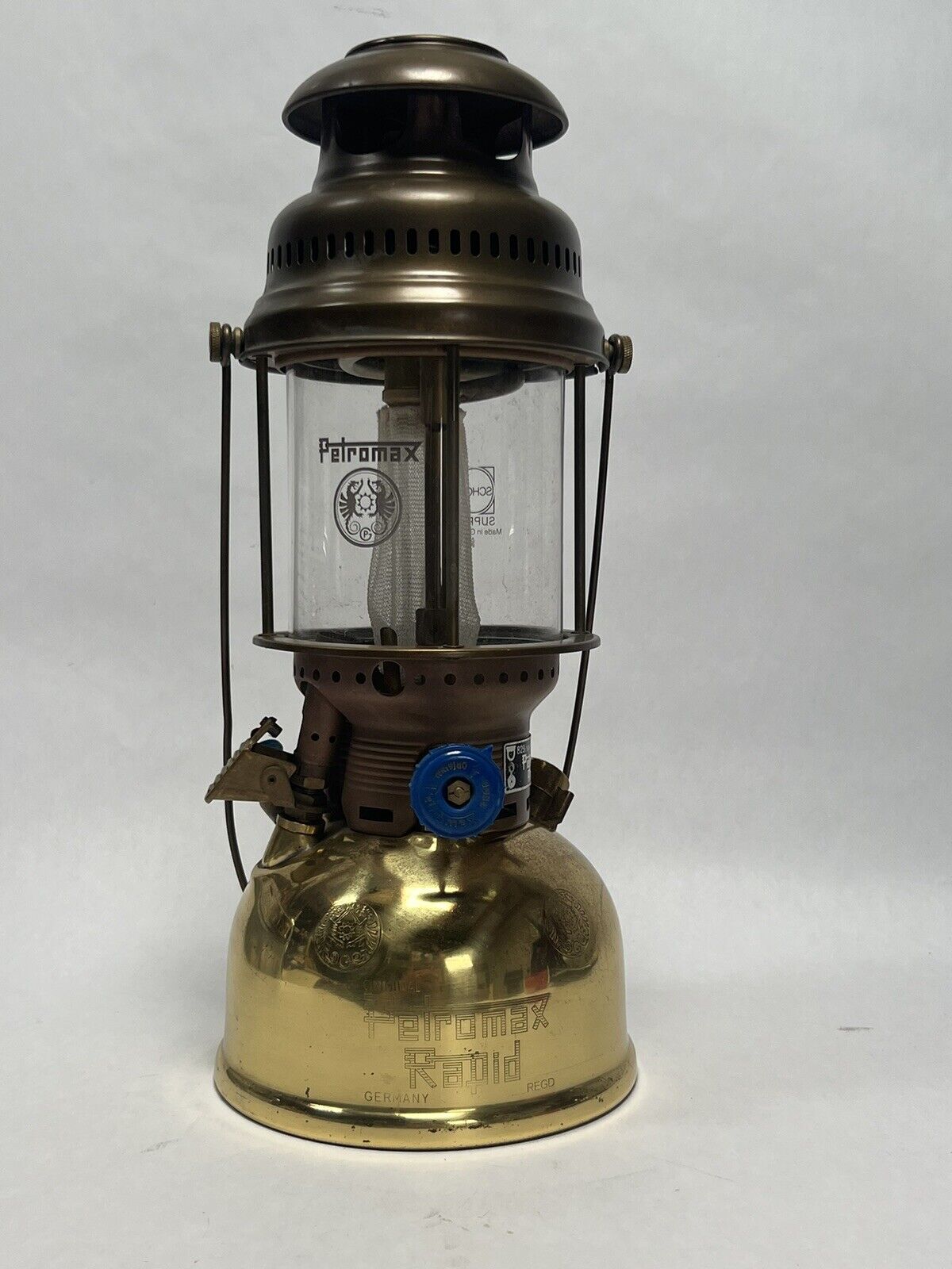 Petromax Rapid 829/500 CP Super Kerosene Pressure Lantern Lamp Vintage Germany