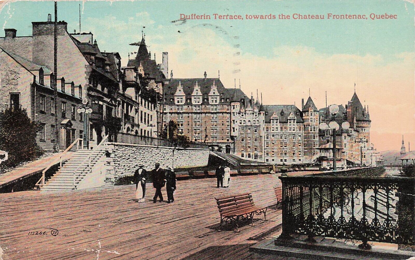 Fairmont Le Chateau Frontenac Quebec Canada Dufferin Terrace Vtg Postcard D54