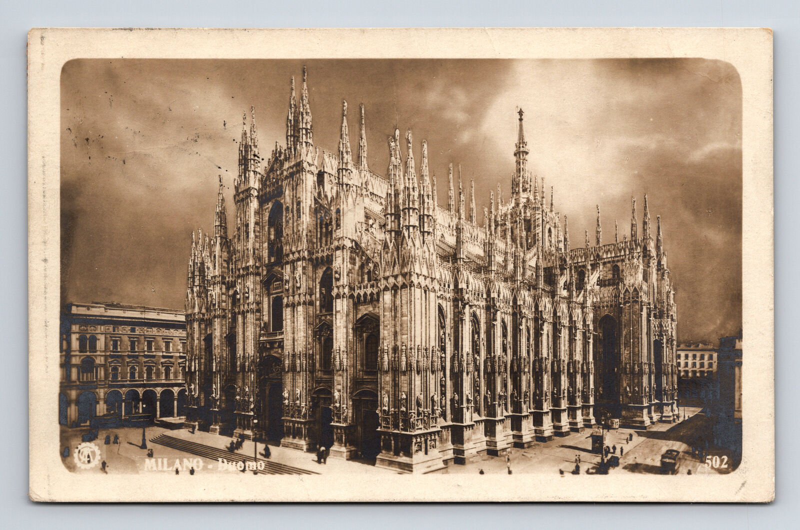 1911 RPPC Cathedral Il Duomo Milan Italy Postcard