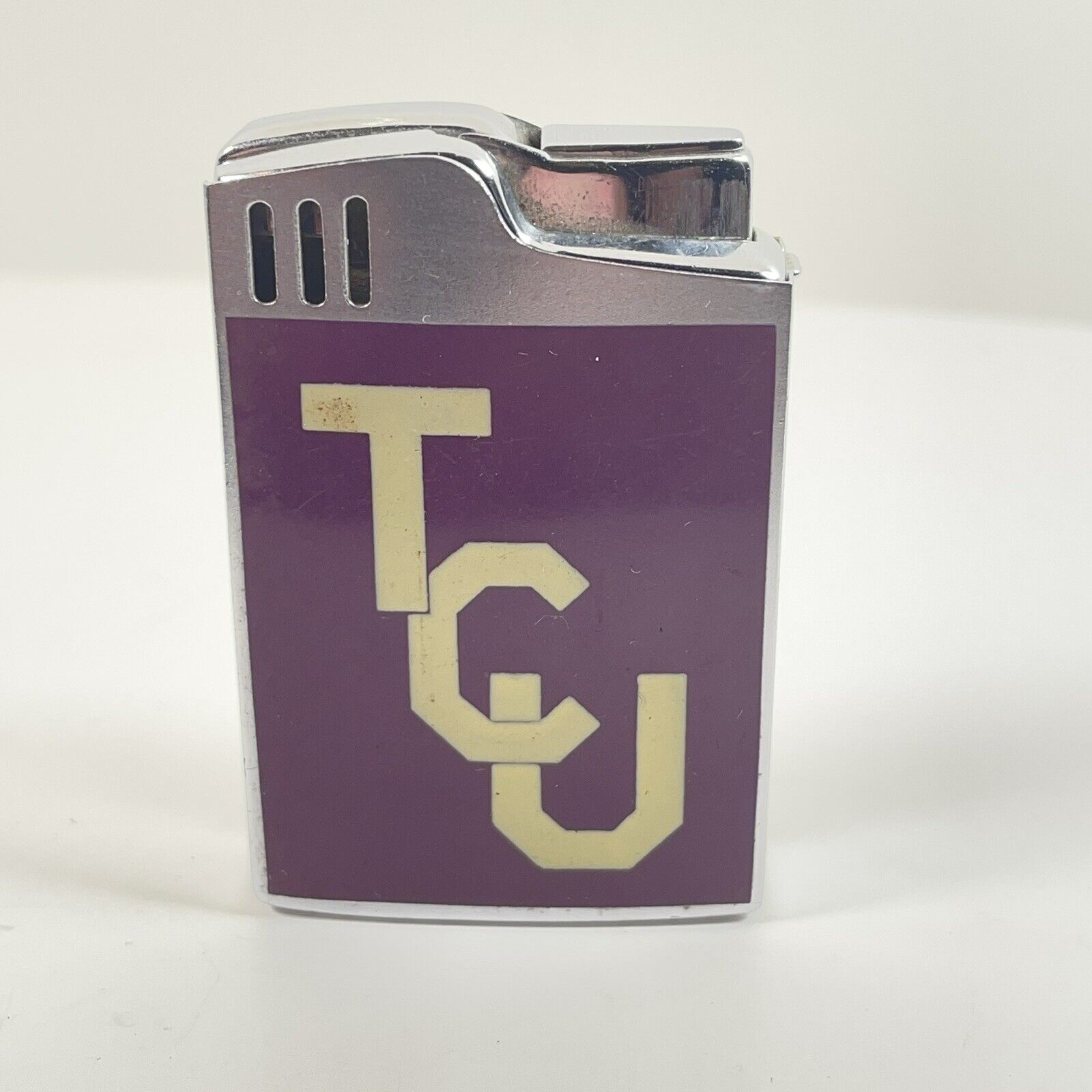 Vtg Lucey Lite Musical Lighter TCU Texas Christian Parts Repair Lucy Lite