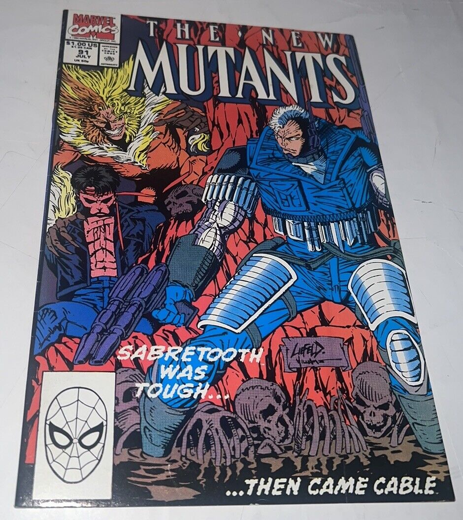 The New Mutants #91 Sabretooth Was Rough Then Came Cable Marvel Comics 1990 NM