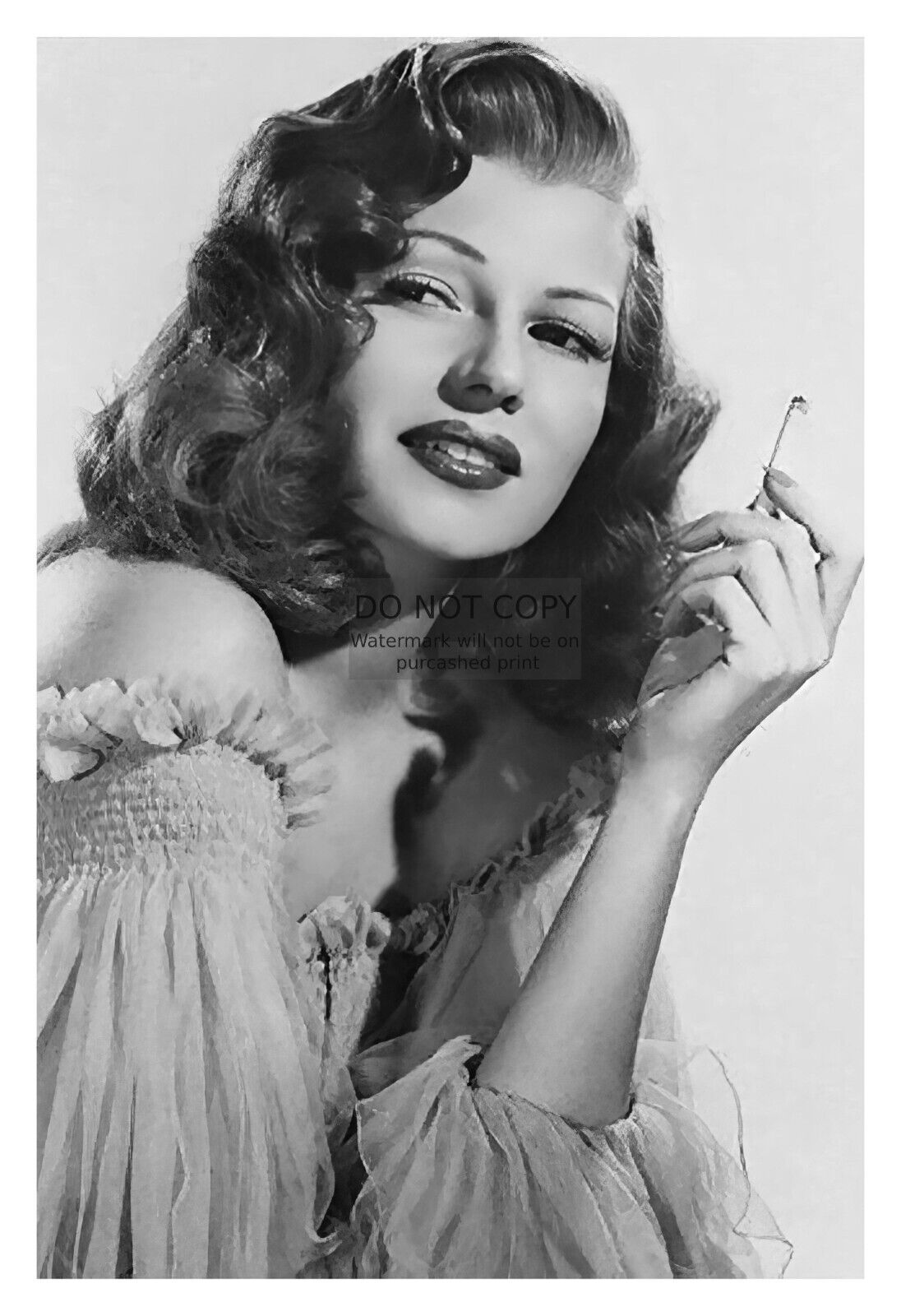 RITA HAYWORTH SEXY HOLLYWOOD ACTRESS SMOKING CIGARETTE 1946 4X6 PHOTO