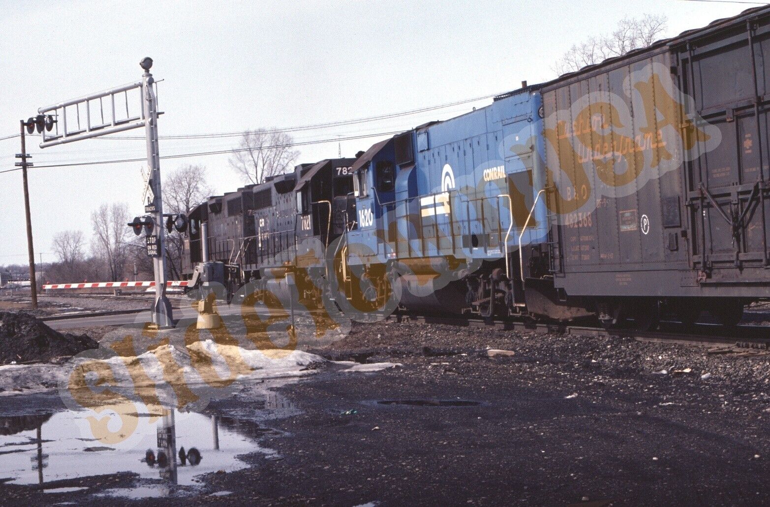 Vtg 1982 Train Slide 7878 CR Conrail Engine X1S192