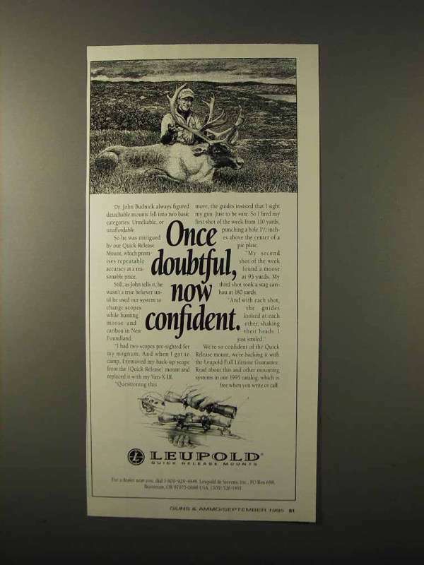 1995 Leupold Quick Release Mount Ad - Once Doubtful