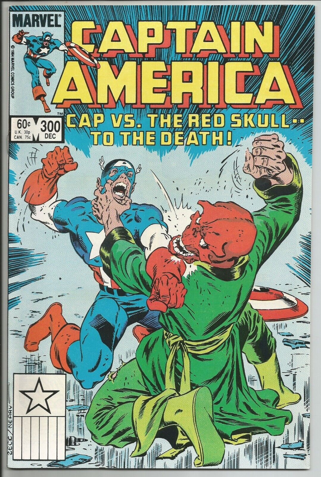 Captain America #300 VF/NM Marvel 1984 Death of Red Skull | Last J.M. DeMatteis