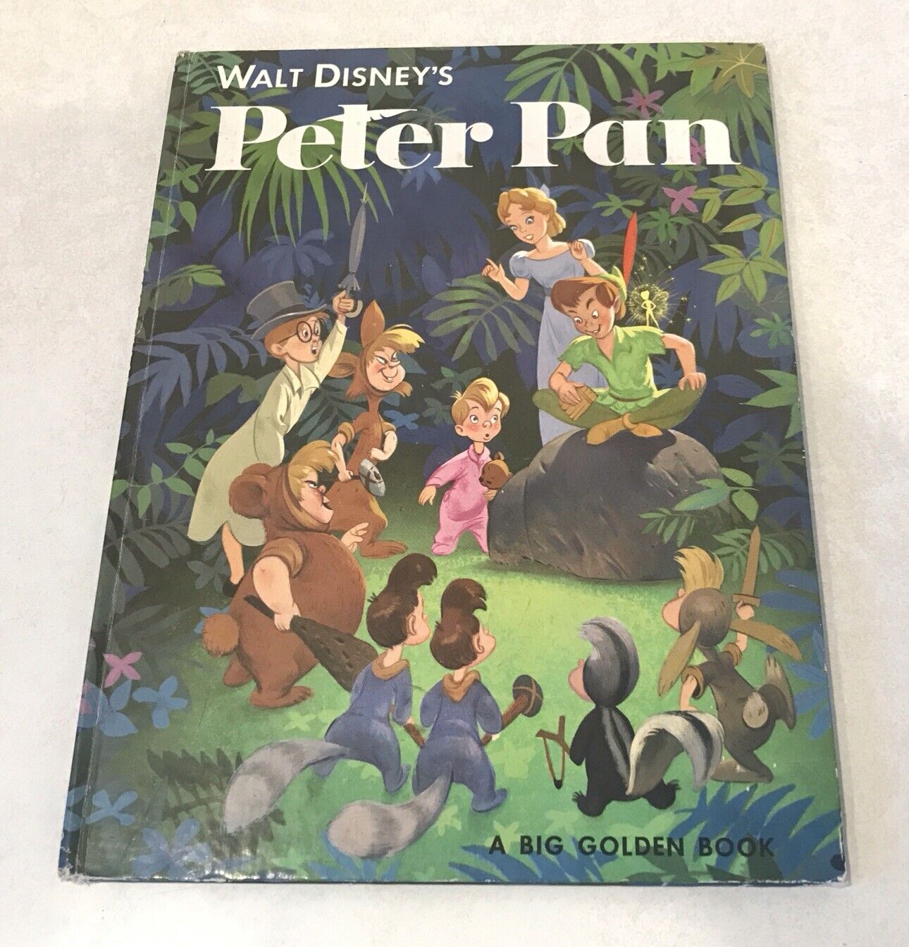 Peter Pan Hardcover Walt Disney A Big Golden Book 1971 26th Print Illustrated