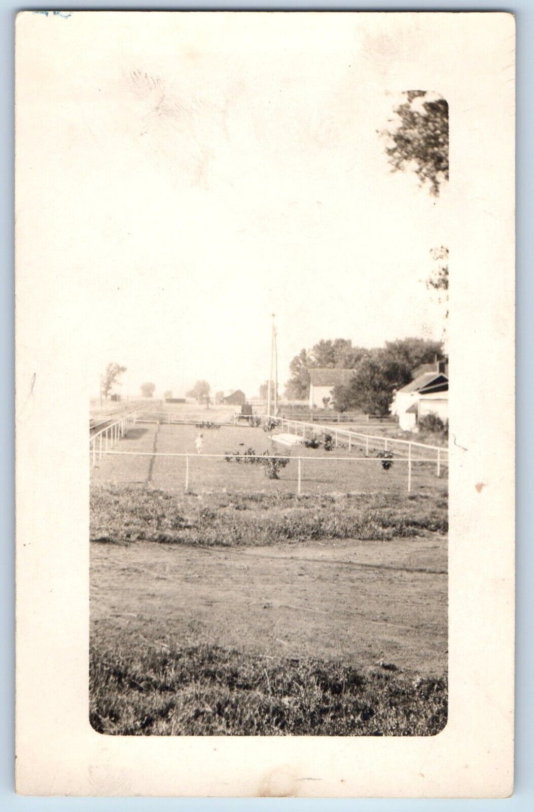 Birmingham Iowa IA Postcard RPPC Photo Child Running In Field c1910\'s Antique