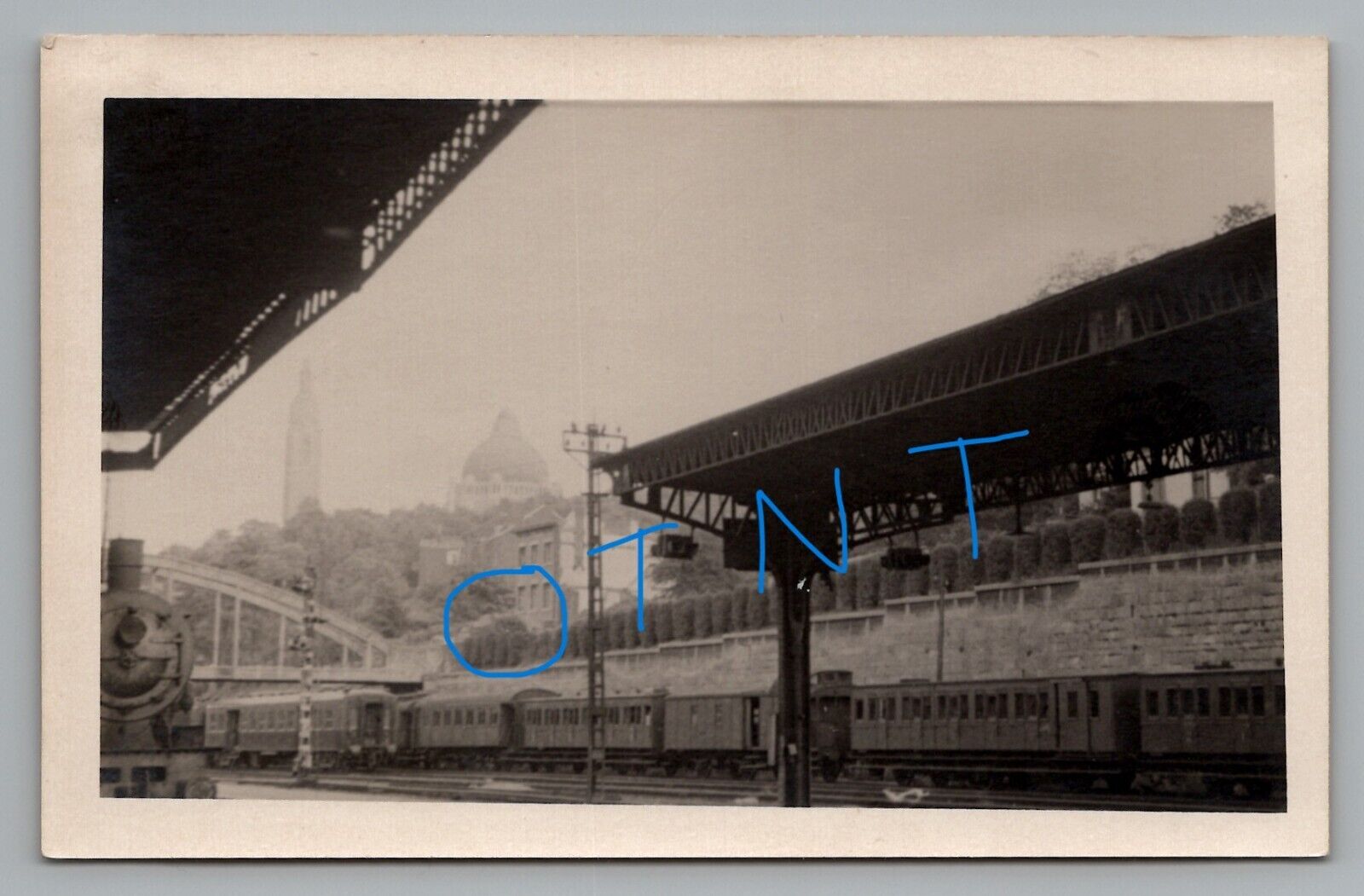 Liège-Guillemins Railway Station Rare Photo Old Steam Trains Memorial de Cointe
