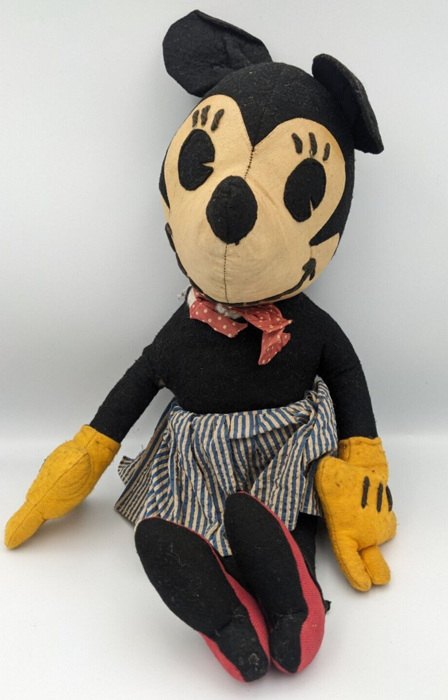 RARE c1930s McCall No 91 Minnie Mouse Disney Vintage Stuffed Pie Eyed Doll  