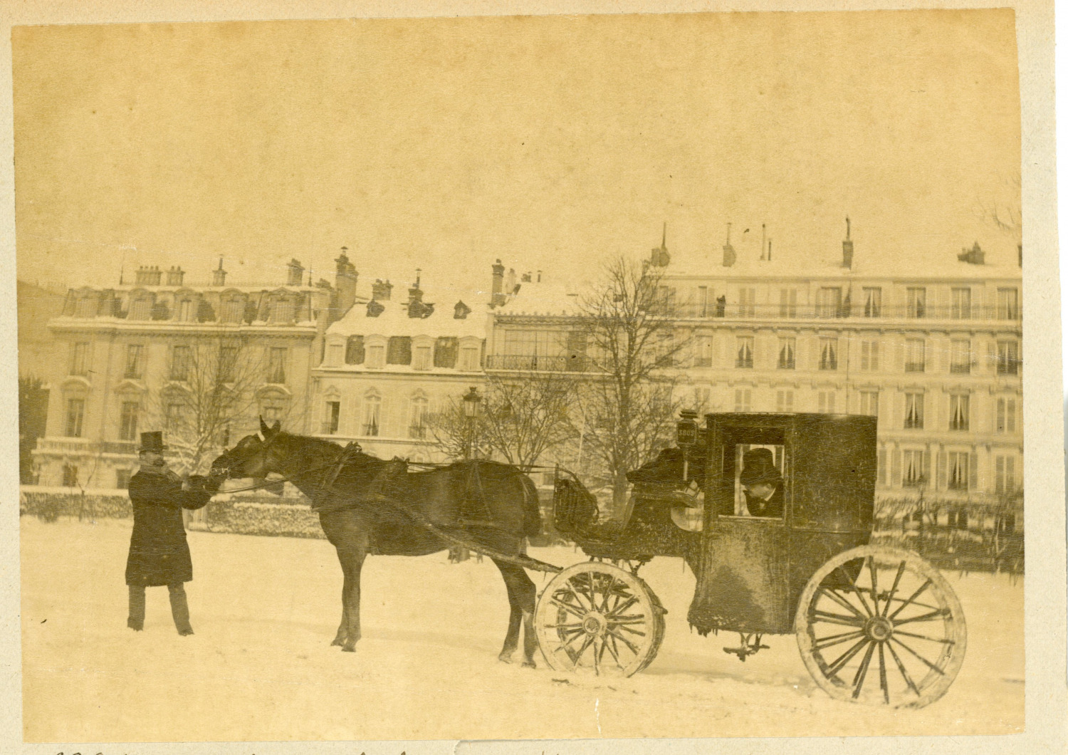 Paris, Avenue du Bois de Boulogne in Winter Provenance Personal Album by Paul G