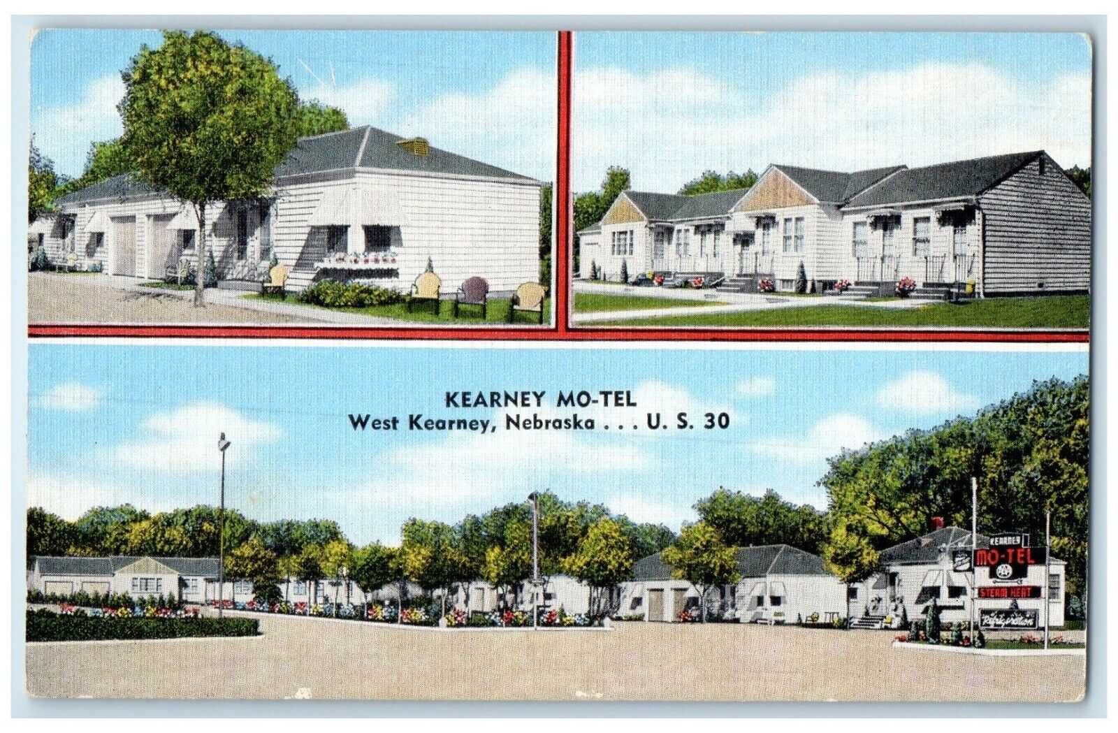 c1950\'s Kearney Motel West Kearney Nebraska NE Multiview Vintage Postcard