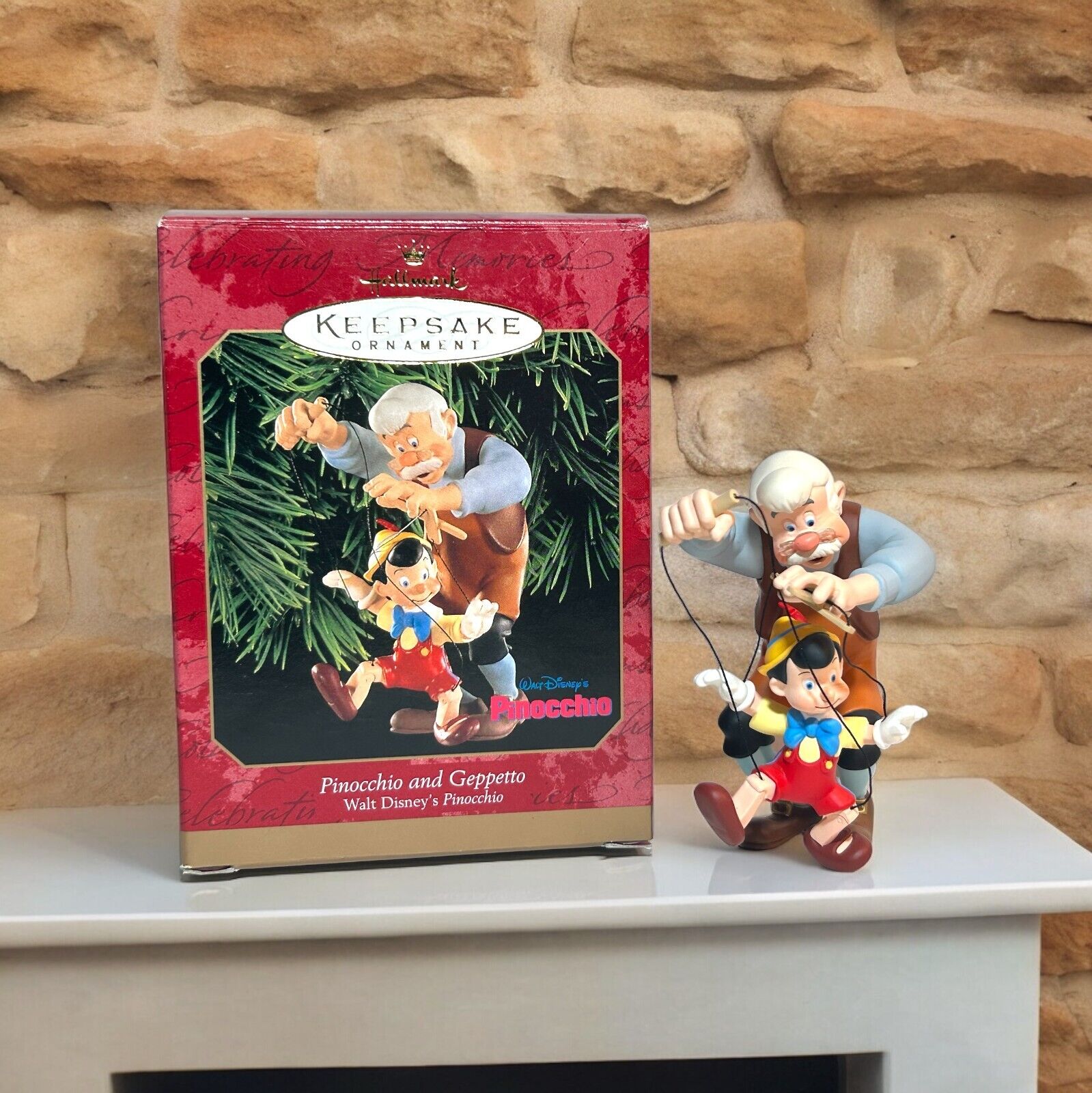 Hallmark Keepsake Christmas Ornament Walt Disney Pinocchio And Geppetto 1999