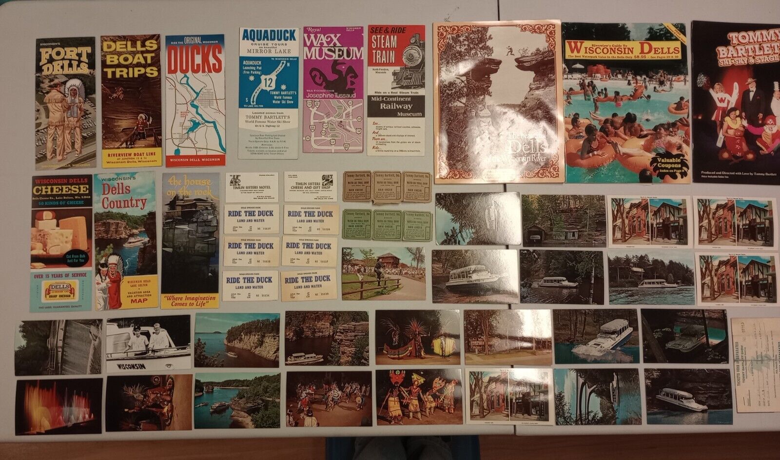 Vintage Wisconsin (Mostly Dells) Brochures, Books, Postcards, & More 48 Pieces 