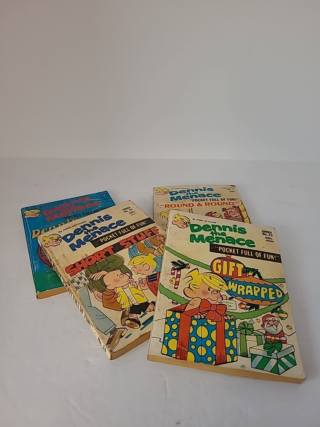 Lot of 4 Vintage Dennis the Menace Pocket Full Of Fun Comics 1972-1975
