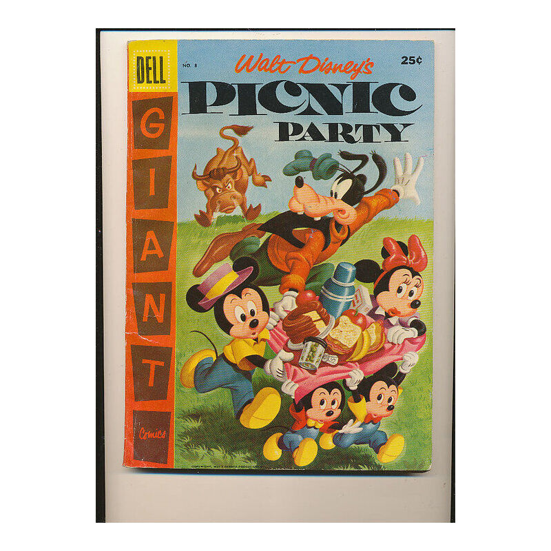 Dell Giant Comics: Picnic Party #8 Dell comics Fine+ Full description below [h&
