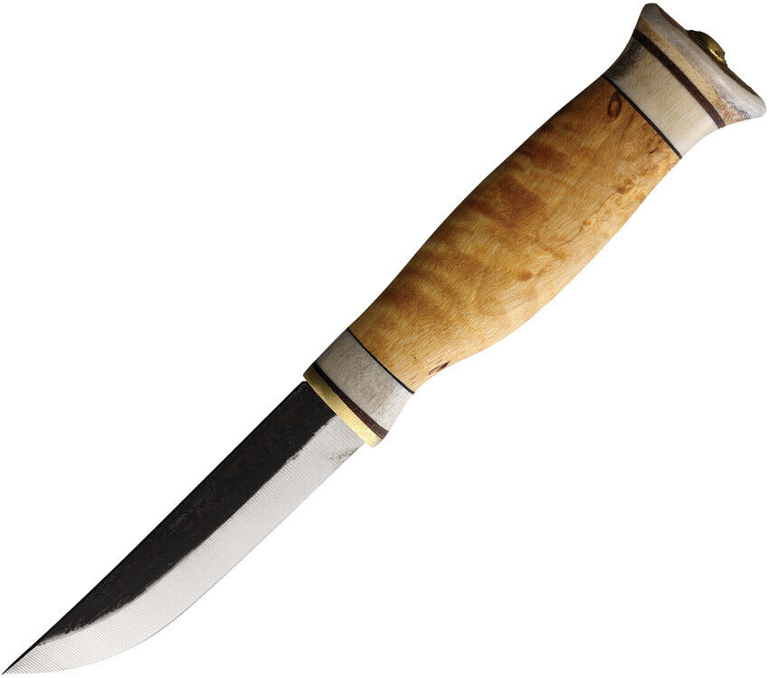 Kellam Tundra Puukko Reindeer Antler Whittler Fixed Blade Knife + Sheath