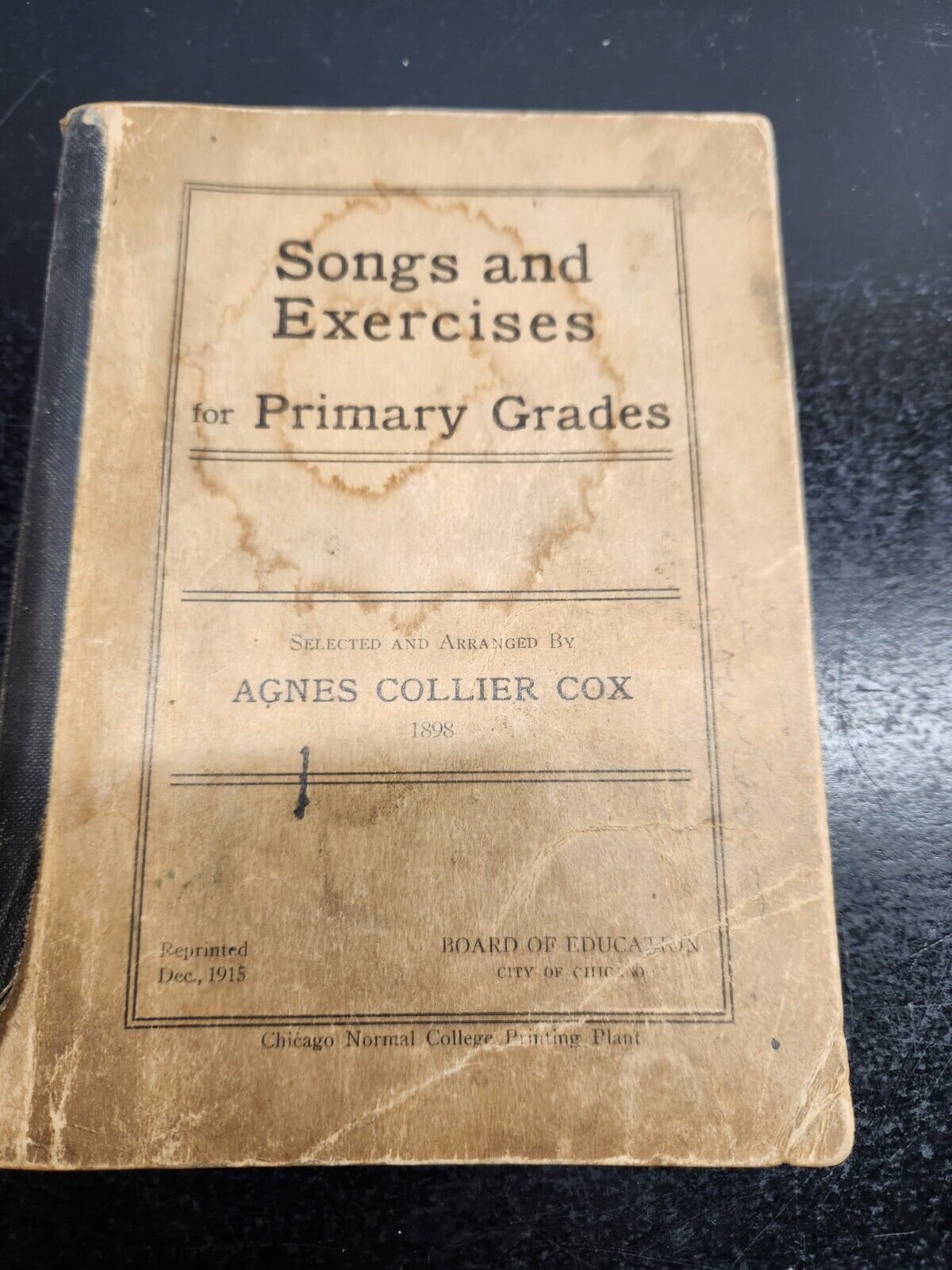 1915 Chicago Public Schools Songs and Exercises for Primary Grades booklet