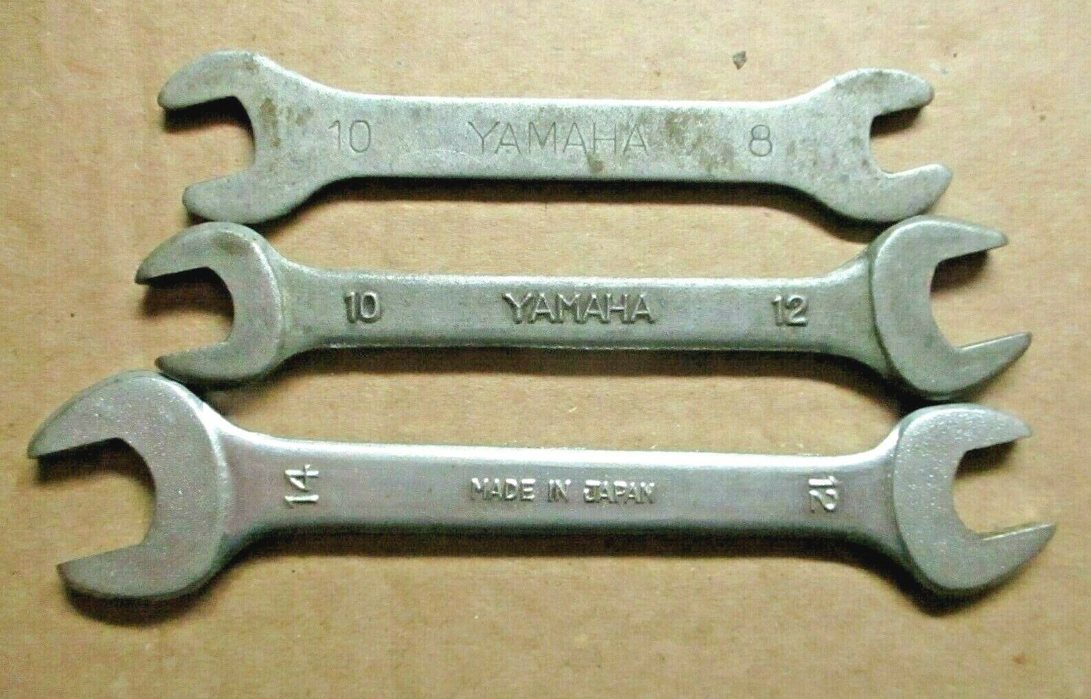 Yamaha FS1 SS50 Japan 1975 Wrench Set 3 Metric Open End Wrenches 8 10 12 14mm