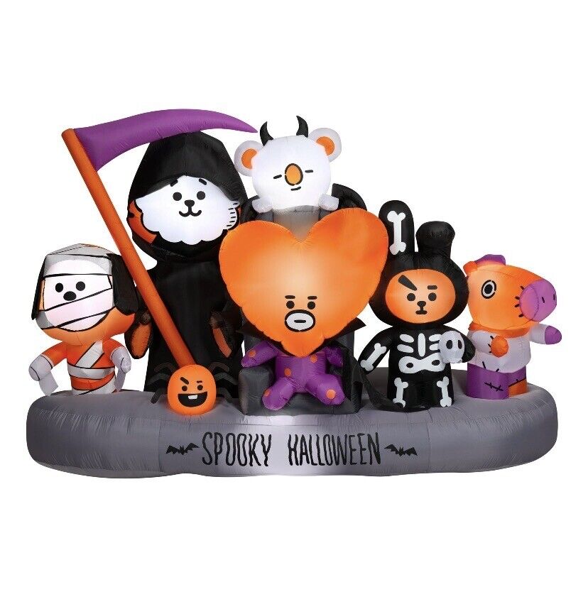 102 Inch Line Friends BT21 Scene for Halloween by Airblown Inflatables Spooky