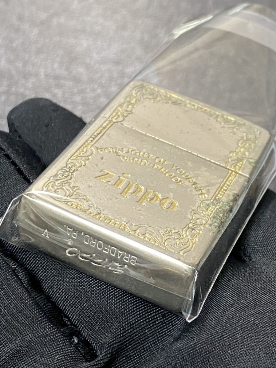 zippo cursive vintage gold engraved front processing rare model made in 1989 s