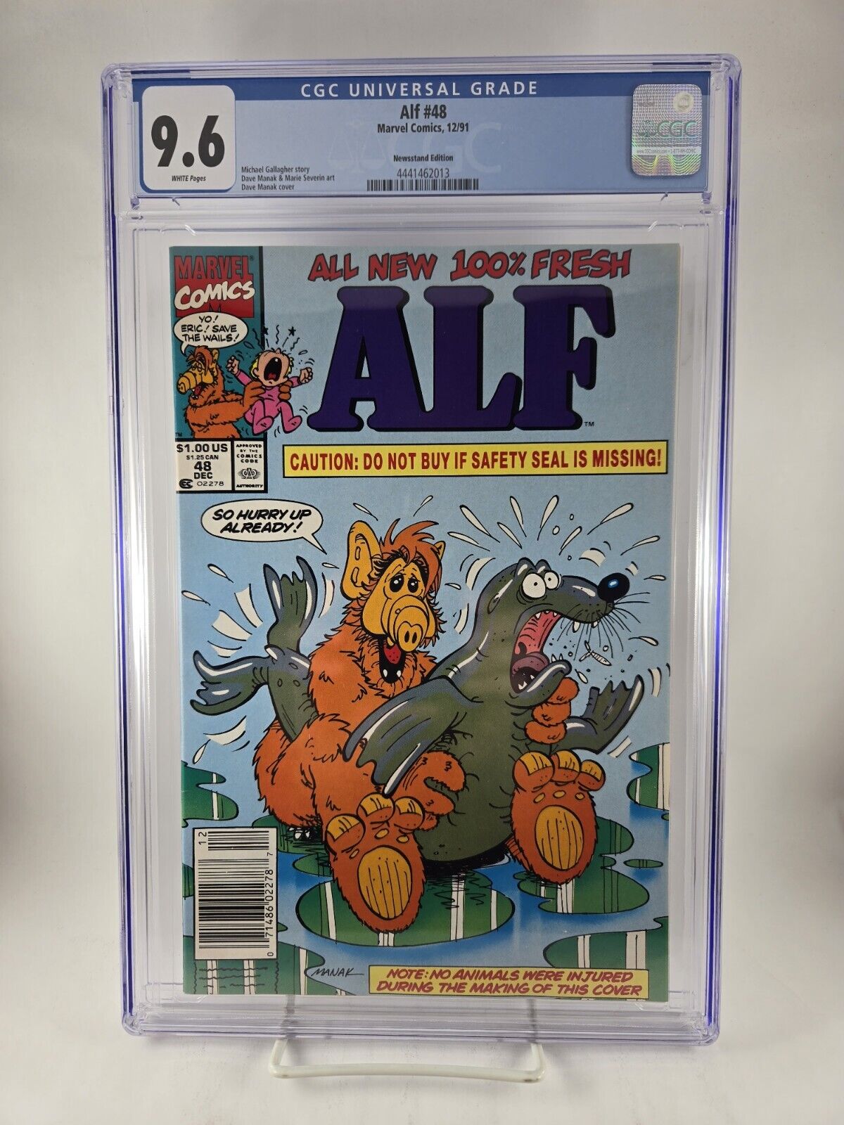 Alf #48 CGC 9.6 NM+ WP 1991 Marvel Comics Newsstand 